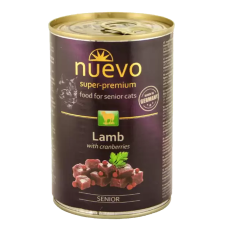 NUEVO ADULT Корм консервированный с ягненком и брусникой, для котов, 400г