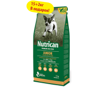 Акция // Nutrican Junior - сухой корм для щенков всех пород 15 кг+2кг..