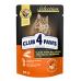 Club 4 Paws (Клуб 4 лапы) Премиум "Кусочки с селедкой и салакой в желе". Полнорационный консервированный корм для взрослых кошек, 0,08 кг