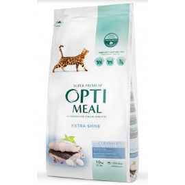 Сухой корм Optimeal для взрослых кошек, с треской, 10 кг..