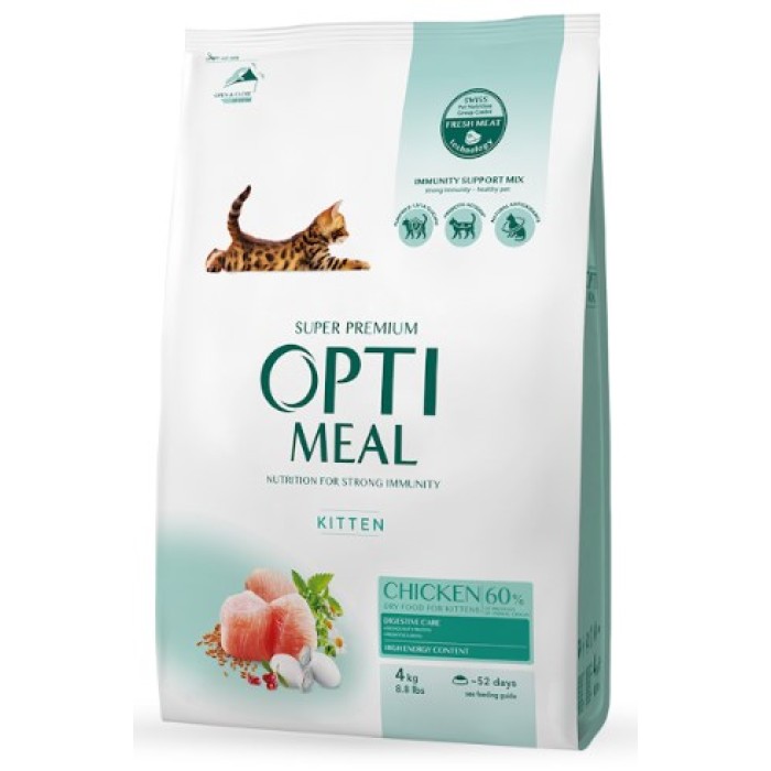 Сухой корм Optimeal для котят, с курицей, 4 кг