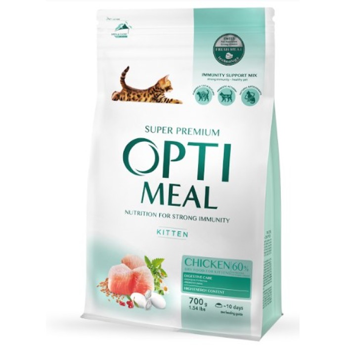 Сухий корм Optimeal для кошенят, з куркою, 700 г