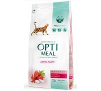 Сухой корм Optimeal для взрослых кошек, с телятиной, 10 кг..