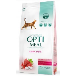 Сухой корм Optimeal для взрослых кошек, с телятиной, 10 кг