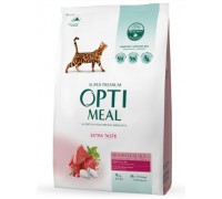 Сухой корм Optimeal для взрослых кошек, с телятиной, 4 кг..
