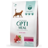 Сухий корм Optimeal для дорослих котів, з телятиною, 4 кг