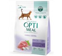 Сухий корм Optimeal для дорослих котів з ефектом виведення шерсті, з к..