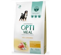 Сухий корм Optimeal для дорослих собак великих порід, з куркою, 4 кг..