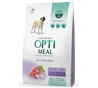 Сухой корм Optimeal для взрослых собак малых пород, с уткой, 4 кг..