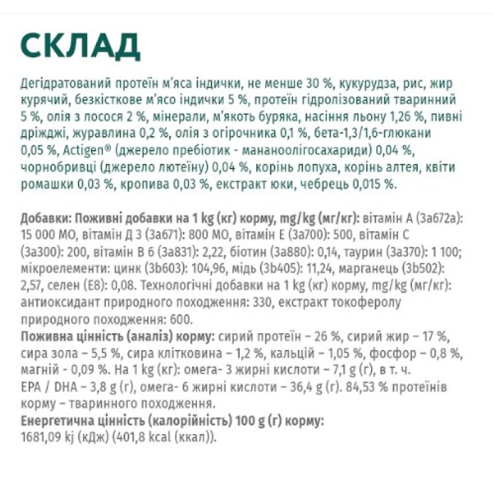 Сухой корм Optimeal для взрослых собак средних пород, с индейкой, 12 кг