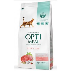 Сухий корм Optimeal для стерилізованих кішок і кастрованих котів, з ял..