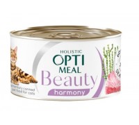 Консервы Optimeal Beauty Harmony для кошек, тунец в желе с водорослями..