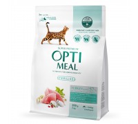 Сухий корм Optimeal для стерилізованих кішок і кастрованих котів, з ін..