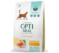 Сухой корм Optimeal для взрослых кошек, с курицей, 4 кг..