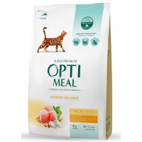 Сухий корм Optimeal для дорослих котів, з куркою, 4 кг