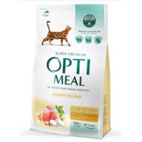 Сухой корм Optimeal для взрослых кошек, с курицей, 700 г