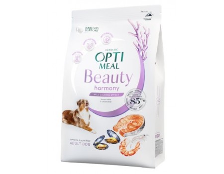 Сухой корм Optimeal Beauty Harmony для собак, с успокаивающим эффектом, на основе морепродуктов, 4 кг