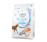 Сухий корм Optimeal Beauty Podium для котів, догляд за шерстю та зубам..
