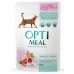Вологий корм Optimeal для дорослих кішок, з ягням і овочами в желе, 85 г