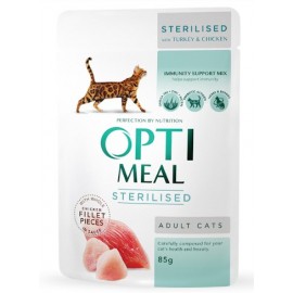 Вологий корм Optimeal для стерилізованих кішок і кастрованих котів, з ..