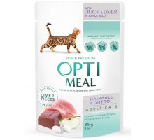 Влажный корм Optimeal для взрослых кошек, с уткой, 85 г..