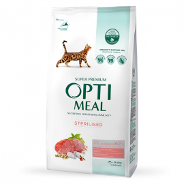 Сухий корм Optimeal для стерилізованих кішок і кастрованих котів, з ял..