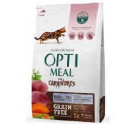 Беззерновой сухой корм Optimeal для взрослых кошек, с уткой и овощами,..
