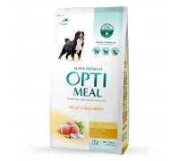 Сухой корм Optimeal для взрослых собак крупных пород, с курицей, 1.5 к..