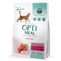 Сухий корм Optimeal для дорослих котів, з телятиною, 1.5 кг