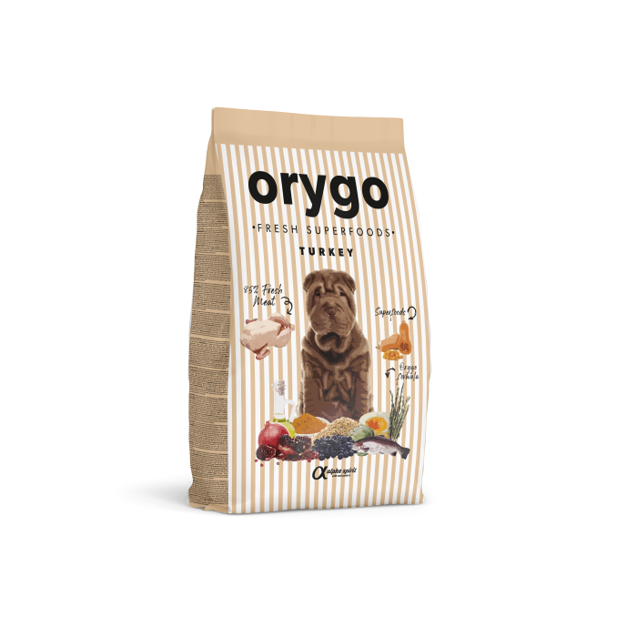 Напіввологий корм Orygo Turkey для дорослих собак, Оріго Торкі, індичка, 8 кг 