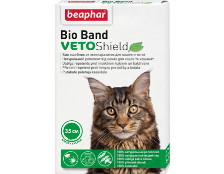 Beaphar Ошейник Bio от блох, клещей и комаров для кошек и котят VETO Shield Bio Band 35 см