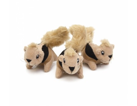 Outward Hound Squeakin' Squirrels игрушка для собак белки коричневые