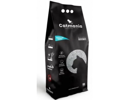 Бентонитовый наполнитель Catmania для кошек с запахом марсельского мыла, бирюзовые гранулы, 10 л