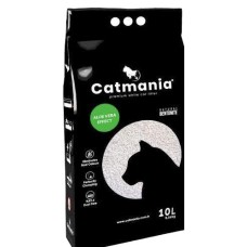 Бентонитовый наполнитель Catmania для кошек с запахом алое вера, зеленые гранулы, 10 л
