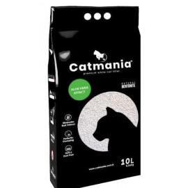Бентонитовый наполнитель Catmania для кошек с запахом алое вера, зелен..