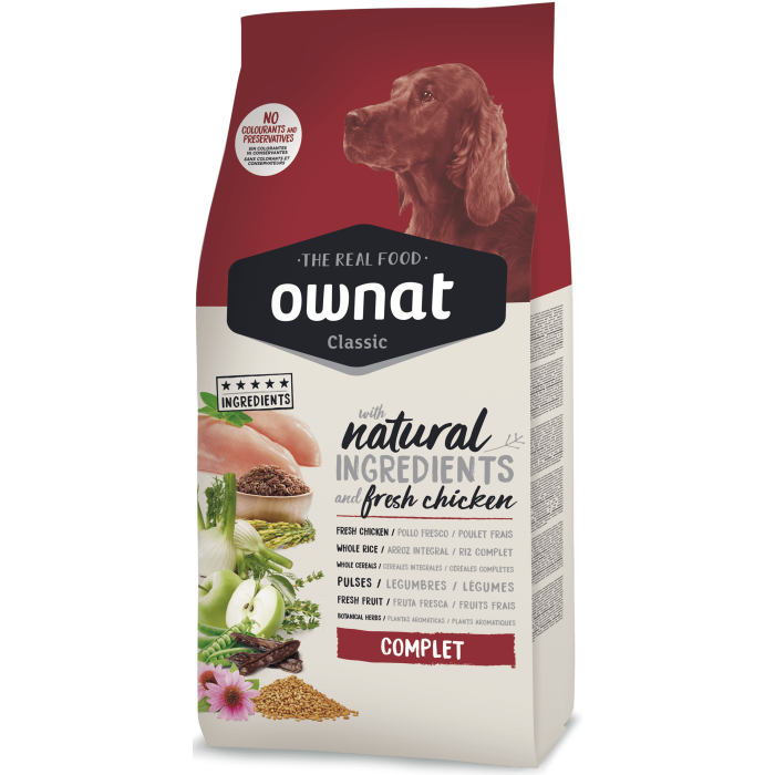 OWNAT CLASSIC COMPLETE (DOG) — корм длявзрослых собак  с курицей, 20 кг