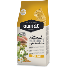 Ownat Classic Daily Care (Cat) — корм для взрослых кошек с Курицей, 1,5 кг