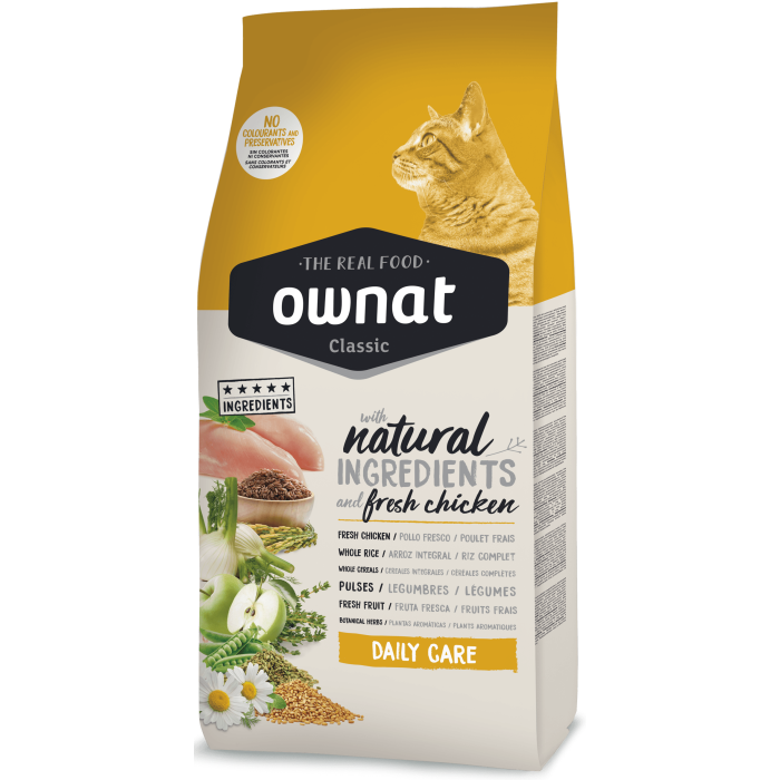 Ownat Classic Daily Care (Cat) - корм для дорослих кішок з Куркою, 1,5 кг