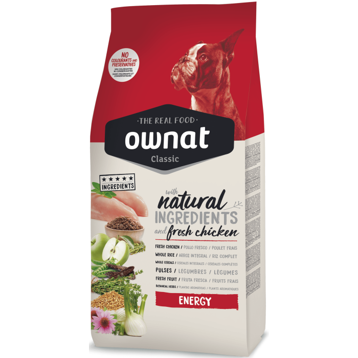 Сухой корм OWNAT CLASSIC ENERGY (DOG), для взрослых собак с высоким уровнем физической активности, 20 кг
