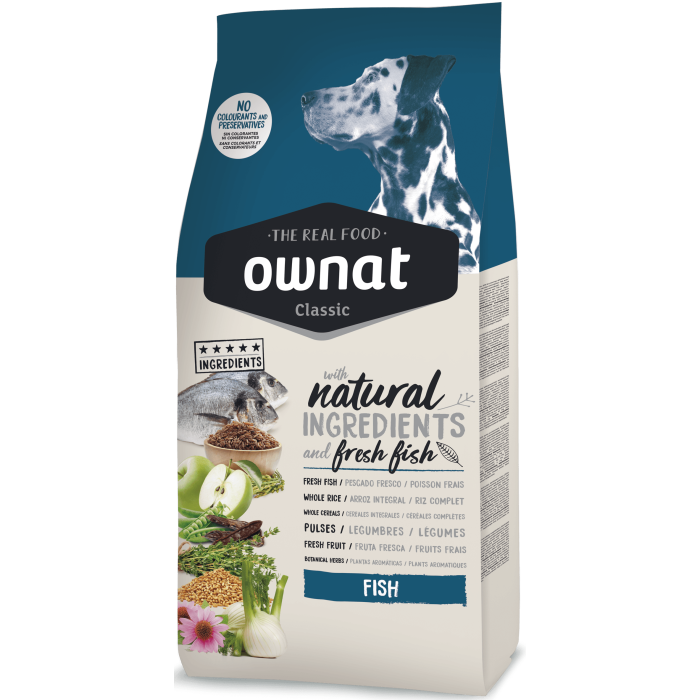 Сухой корм OWNAT CLASSIC FISH (DOG), для взрослых собак, рыба, 4 кг