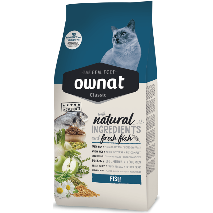 Ownat Classic Fish (Cat) - корм для дорослих кішок з Рибою, 1,5 кг