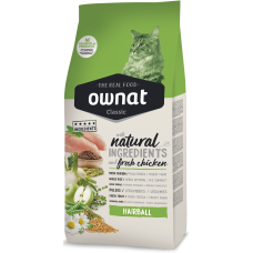 Ownat Classic Hairball (Cat) — корм для кошек для выведения шерсти, 1,5 кг