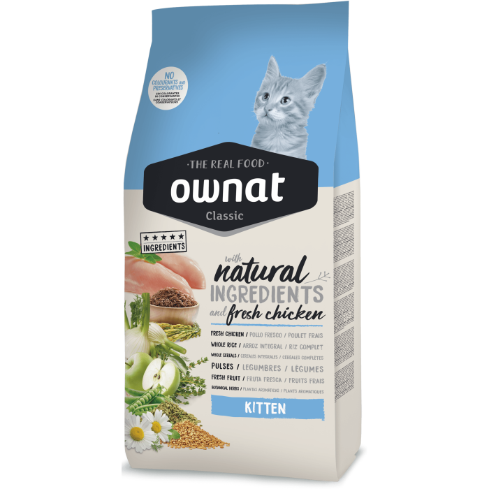 Ownat Classic Kitten (Cat) — корм для котят с Курицей, 1,5 кг