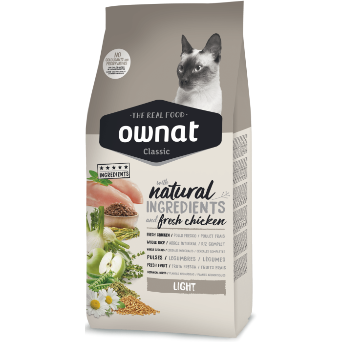 Ownat Classic Light (Cat) - корм для дорослих кішок, схильних до набору ваги, 1,5 кг