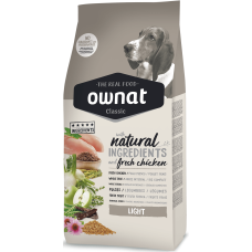 Сухой корм OWNAT CLASSIC LIGHT (DOG), для взрослых собак, склонных к набору веса, 20 кг