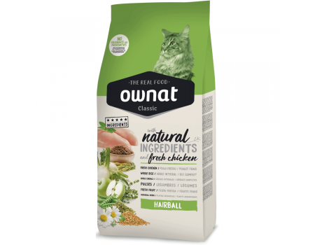 Розпродаж_05_2025//Ownat Hairball для котів Виведення шерсті - 4 кг