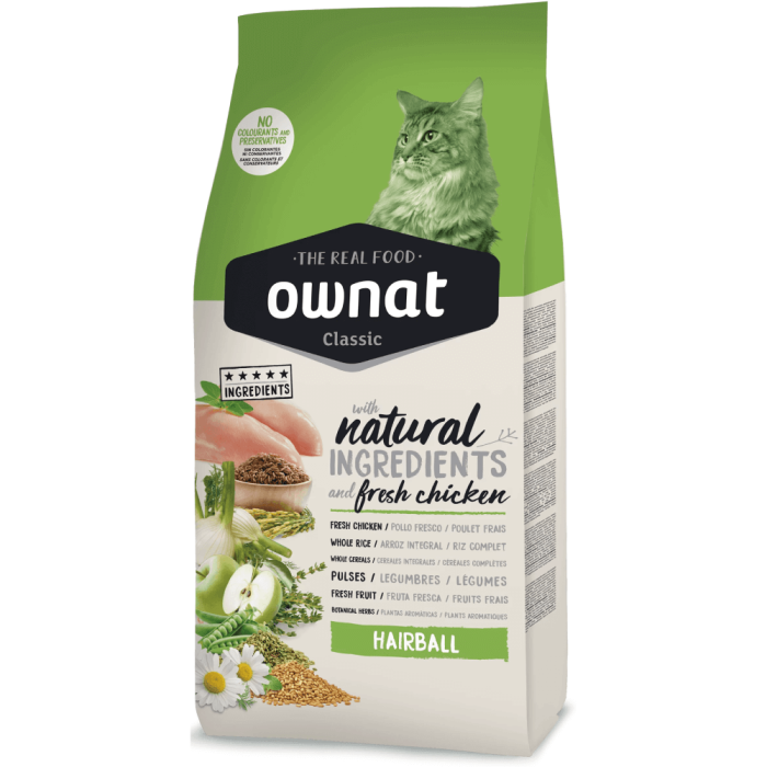 Розпродаж_05_2025//Ownat Hairball для котів Виведення шерсті - 4 кг