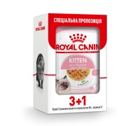 Акция 3+1 // Влажный корм для котят ROYAL CANIN KITTEN IN JELLY..