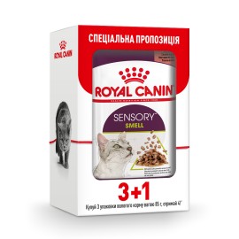 Акція 3+1 // Вологий корм для дорослих котів ROYAL CANIN SENSORY SMELL..