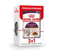 Акция 3+1 // Влажный корм для взрослых кошек ROYAL CANIN SENSORY TASTE..